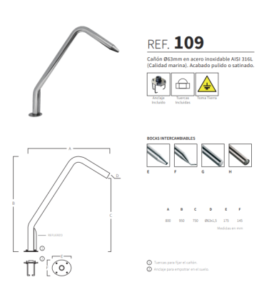 CAÑON PARA PISCINA MODELO 109 (AQA)