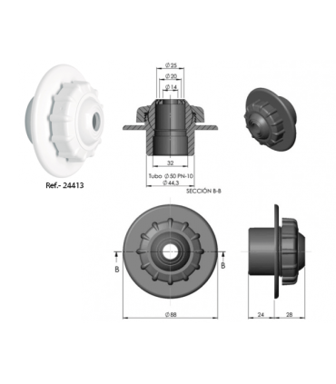 Boquilla impulsión MULTIFLOW para encolar